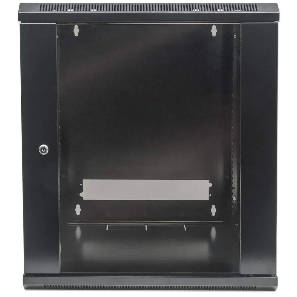 12U Wall Mount Cabinet Server Rack Enclosure - Glass Door - Flat Pack
