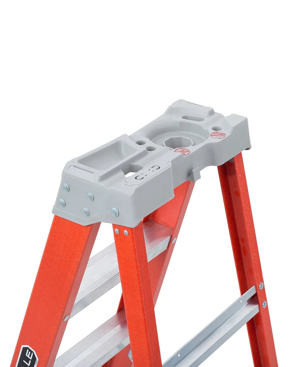 LOUISVILLE LADDER 8-FOOT FIBERGLASS STEP LADDER, TYPE IA, 300-POUND LOAD CAPACITY, FS1508