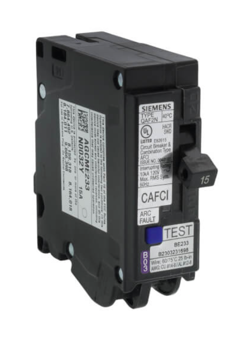 Siemens QA115AFCN (15-amp, 1-pole, 120/240V Combination Arc Fault Circuit Interrupter (CAFCI)