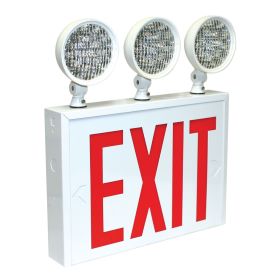 AtLite Rival Series LED Exit and Emergency Combo Sign with 3 Heads
