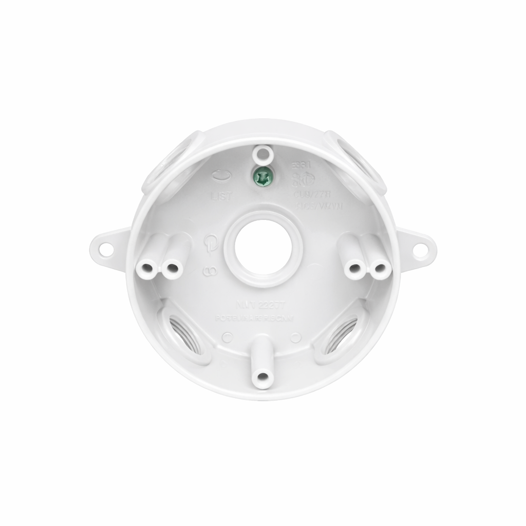 Mulberry 1/2" Round Weather-Proof Box - White (30782W)