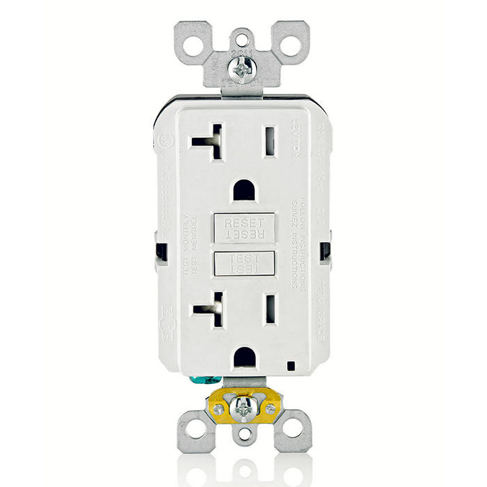 Leviton GFTR2-W - 20 Amp, Self Test, Tamper-Resistant Slim GFCI Outlet with LED Indicator Light