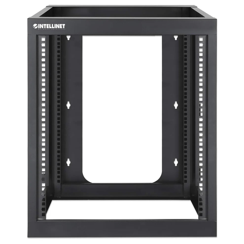 Wall Mount Open Frame Network Rack, 12U, Rear-hinged Swing Frame