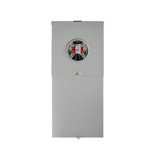 Leviton LS820-B5D - 200A Outdoor Meter Main Combo, 8 Spaces, Ringless with Lever Bypass, 5th Jaw Installed