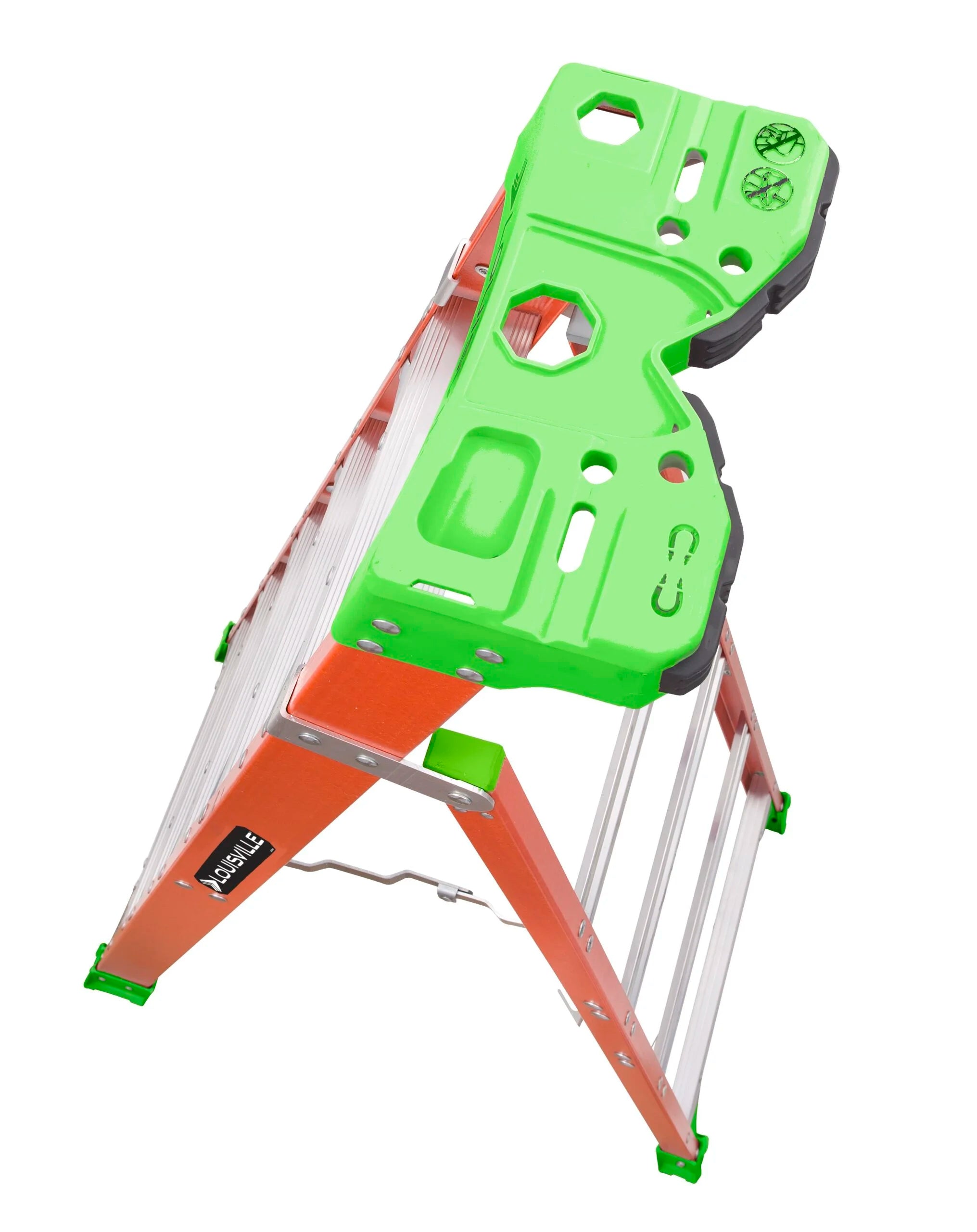 LOUISVILLE LADDER 8-FOOT FIBERGLASS CROSS STEP LADDER, TYPE IA, 300-POUND LOAD CAPACITY, FXS1508