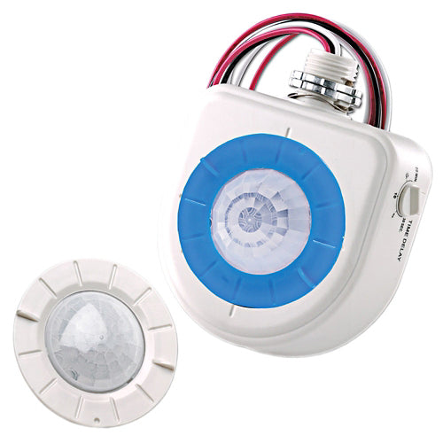Leviton OSFHU-ITW - Occupancy Sensor, Fixture Mount, PIR, High Bay, 2 Interchangeable Lenses and Aisle Mask, White