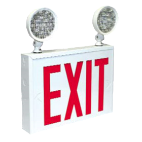 AtLite Rival Series LED Exit and Emergency Combo Sign with 2 Heads