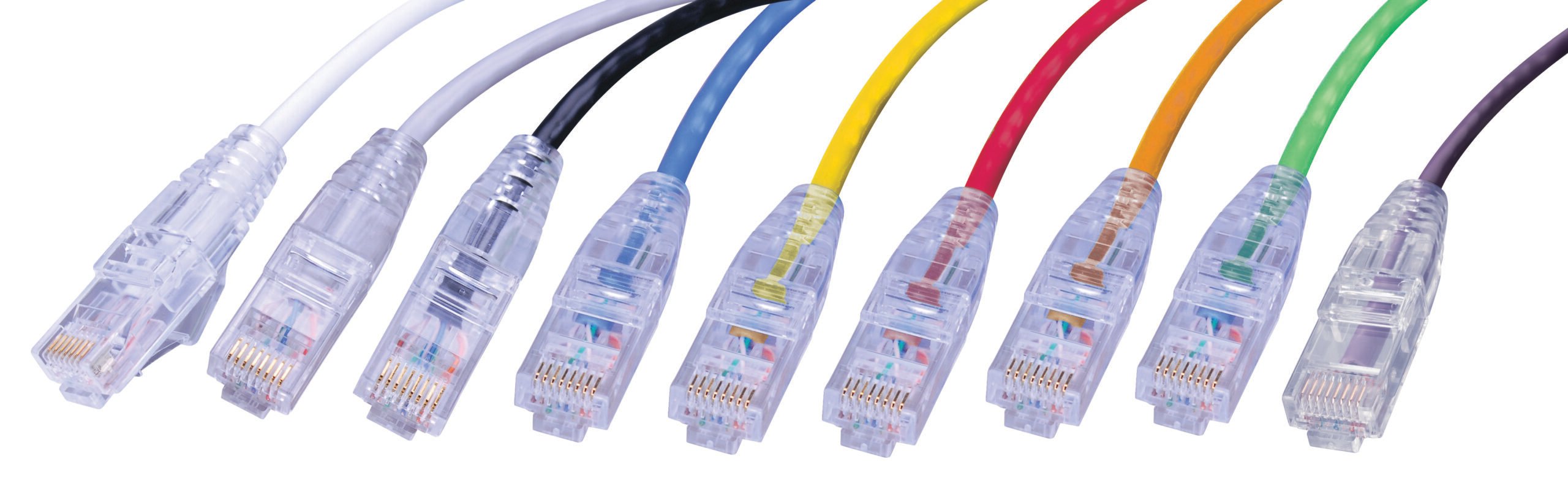 Vanco Super Slim Category 6 (UTP) 550 MHz Network Patch Cable – Snagless Strain Relief Ends