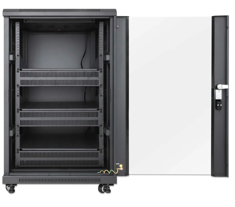 Pro Line Network Cabinet with Integrated Fans, 18U (INC-FSPRO-24X24-18U)