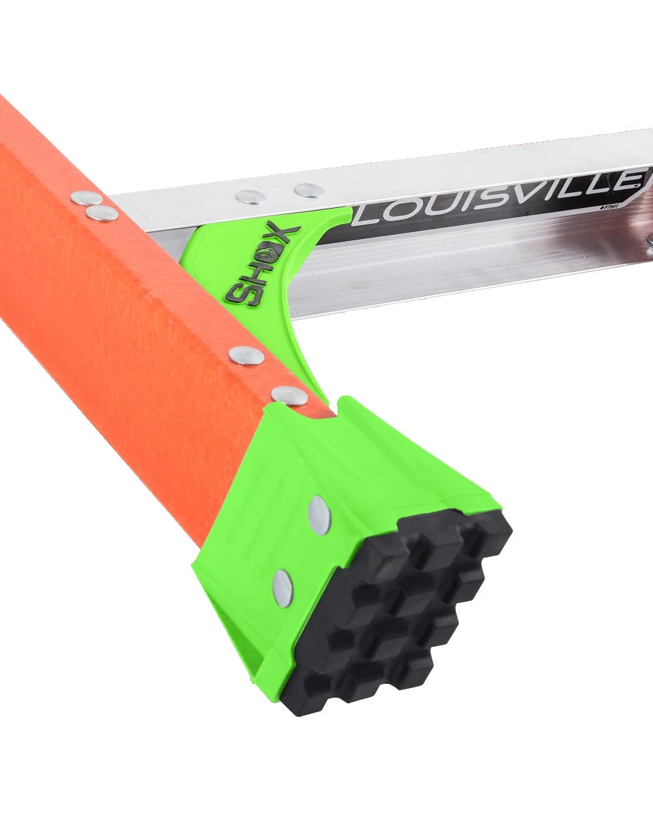 LOUISVILLE LADDER 6-FOOT FIBERGLASS CROSS STEP LADDER, TYPE IA, 300-POUND LOAD CAPACITY, FXS1506