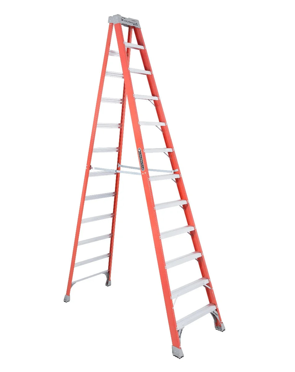 LOUISVILLE LADDER 10-FOOT FIBERGLASS STEP LADDER, TYPE IA, 300-POUND LOAD CAPACITY, FS1510