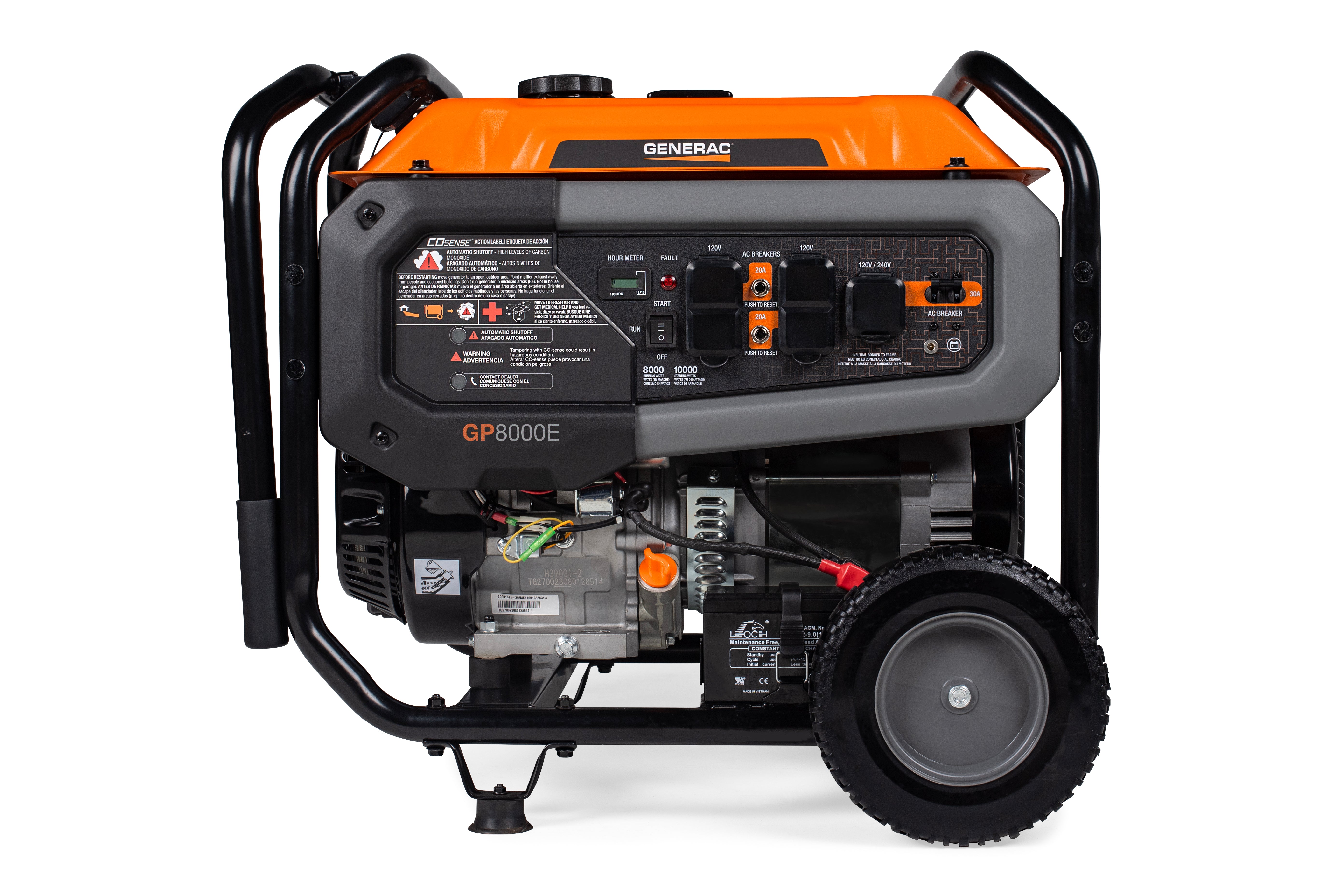 Generac 8929 - Portable Generator, GP8000E | 50ST